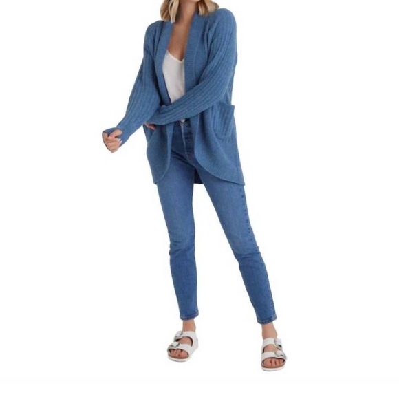 Softies Sweaters - Softies Solid Rib Marshmallow Cocoon Cardigan Size Small